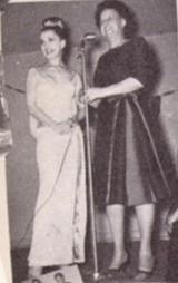 Debra Paget and Mrs. Mann