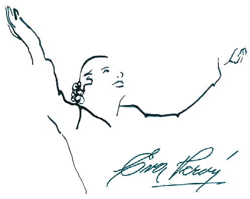 Drawing of Eva Peron